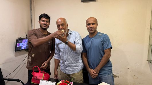 ৩৯ তম জাতীয় ব‍্যাডমিন্টন টুর্নামেন্টে চ‍্যাম্পিয়ন হওয়ায়  মিষ্টি মুখ