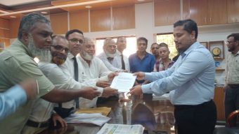 সিলেট ১ আসন বহাল রাখার দাবিতে জেলা প্রশাসকের কাছে স্মারকলিপি প্রদান