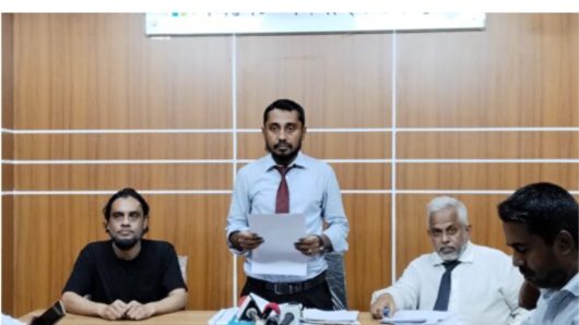 বিয়ানীবাজারে অপপ্রচার ও কথিত মানববন্ধনের প্রতিবাদে সাদিক হোসেন এপলুর সংবাদ সম্মেলন
