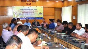 সিলেট জেলা তথ্য অফিসের উদ্যোগে গণমাধ্যমের প্রতিনিধিদের নিয়ে টাইফয়েড টিকাদান বিষয়ক পরামর্শ কর্মশালা অনুষ্ঠিত