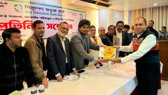 জহিরুল ইসলাম মিশুকে সড়ক যোদ্ধা হিসাবে সম্মাননা প্রদান করলো নিসচা কেন্দ্রীয় কমিটি